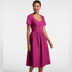 Modcloth Magenta Midi Dress